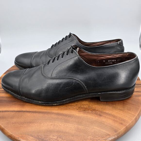Allen Edmonds Park Avenue Oxfords Men\'s 12 B Black Leather Cap Toe Dress Shoes main image 10
